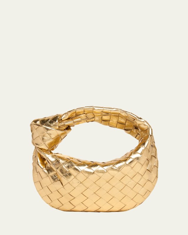 Mini Jodie Metallic Leather Top-Handle Bag